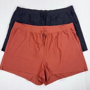 Old Navy Plus Women’s Powersoft High Rise Go Dry Active Short 3X Orange Black